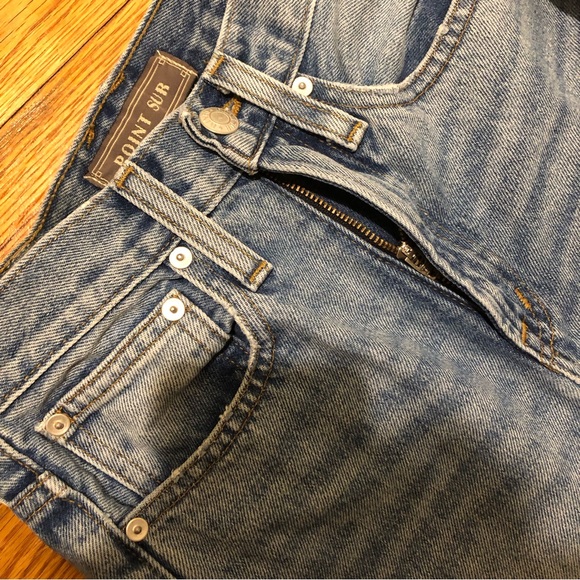 J.CREW Point Sur Rigid Kickout Crop Jean Sailor Blue Wash Size 24 100% cotton. - Picture 8 of 16